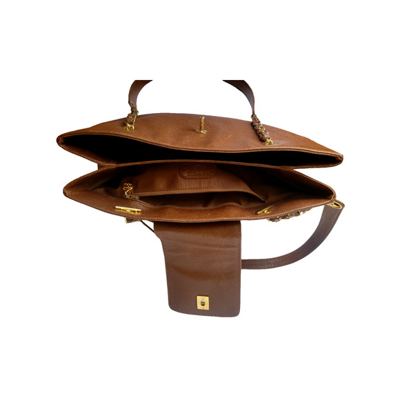 CHANEL Caviar Chain Brown Leather Women Tote 4653521 - Picture 6 of 9